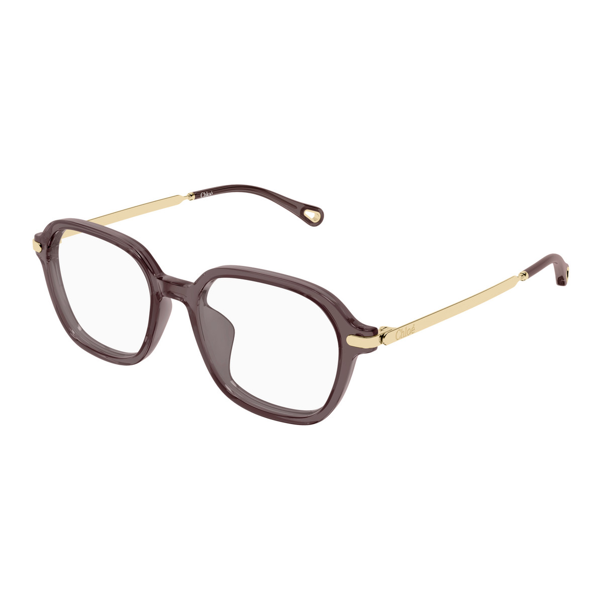 Chloé CH0361OA Brun 001 de trois-quarts - Les Lunettes de Pauline