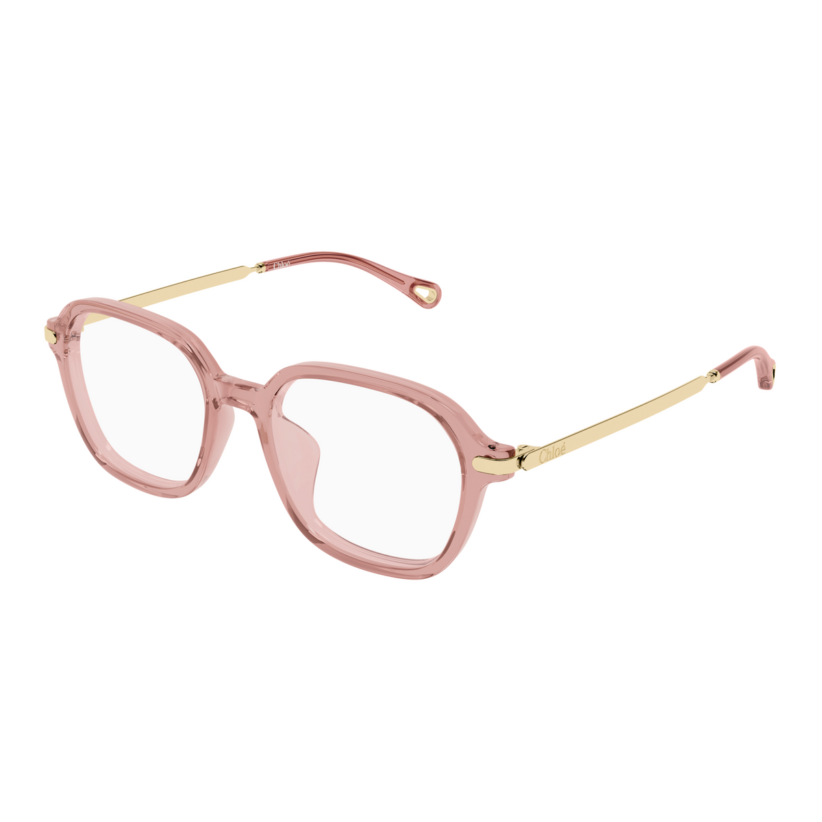 Chloé CH0361OA Rose 003 de trois-quarts - Les Lunettes de Pauline