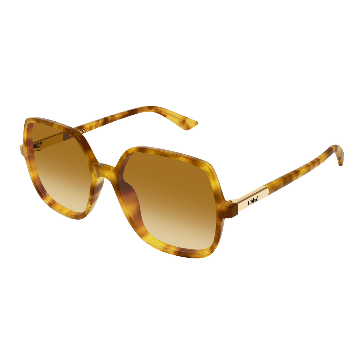 Chloé CH0362S Écaille Miel 004 de trois-quarts - Les Lunettes de Pauline