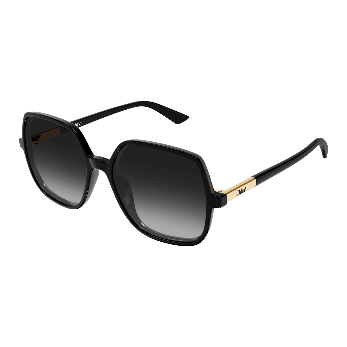 Chloé CH0362S Noir 001 de trois-quarts - Les Lunettes de Pauline