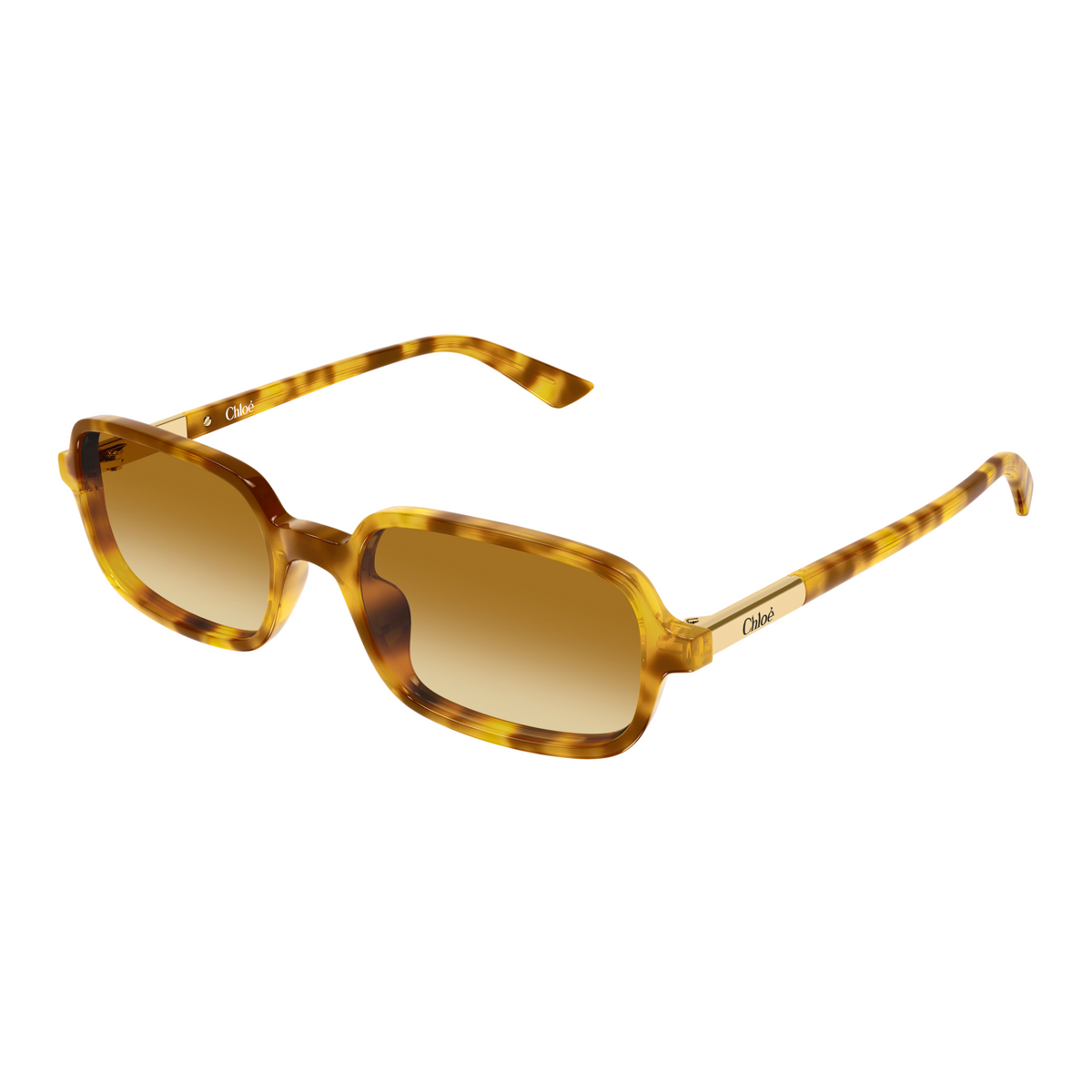 Chloé CH0363S Écaille Miel 004 de trois-quarts - Les Lunettes de Pauline