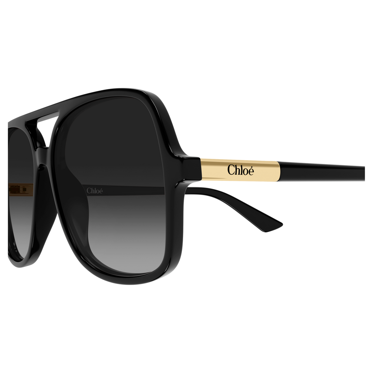 Chloé CH0364S Noir 001, détail des branches - Les Lunettes de Pauline