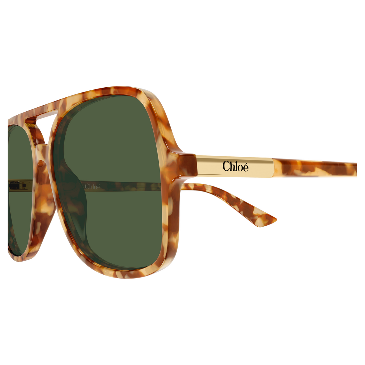 Chloé CH0364S Écaille Blonde 003, détail des branches - Les Lunettes de Pauline