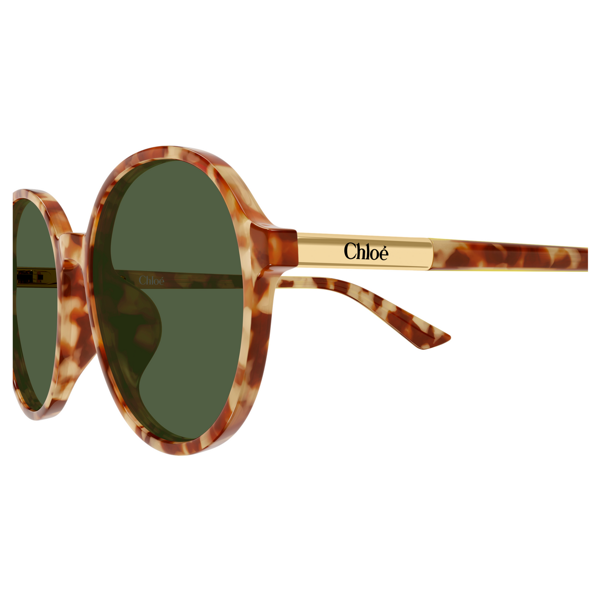 Chloé CH0365SK Écaille Blonde 004, détail des branches - Les Lunettes de Pauline