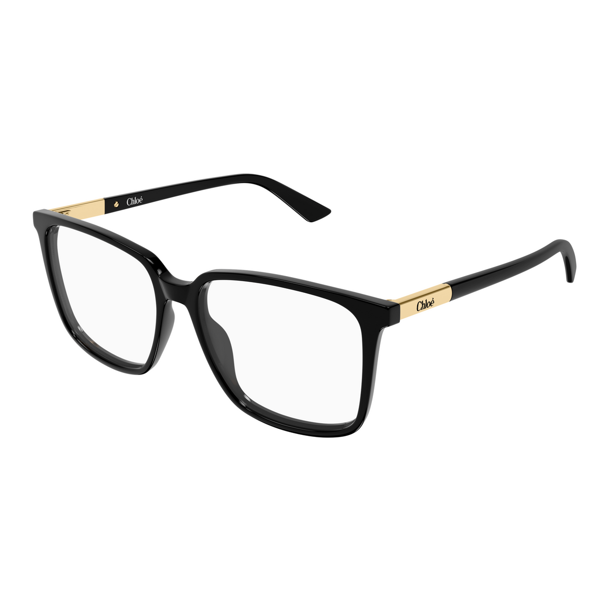Chloé CH0369O Noir 001 de trois-quarts - Les Lunettes de Pauline