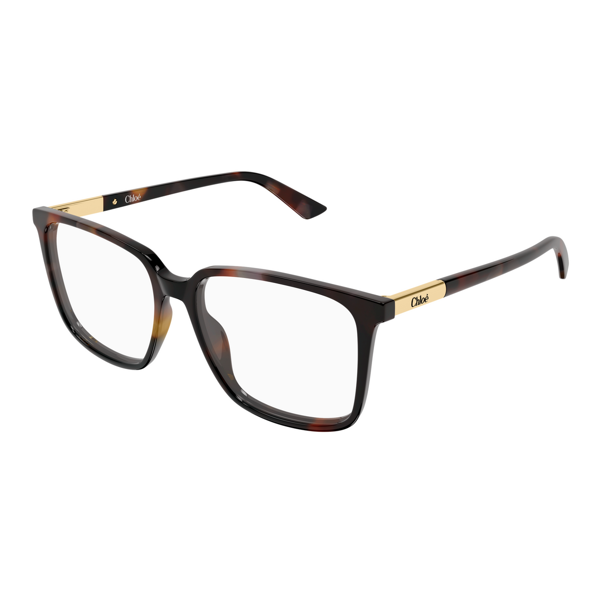 Chloé CH0369O Écaille Havane 003 de trois-quarts - Les Lunettes de Pauline
