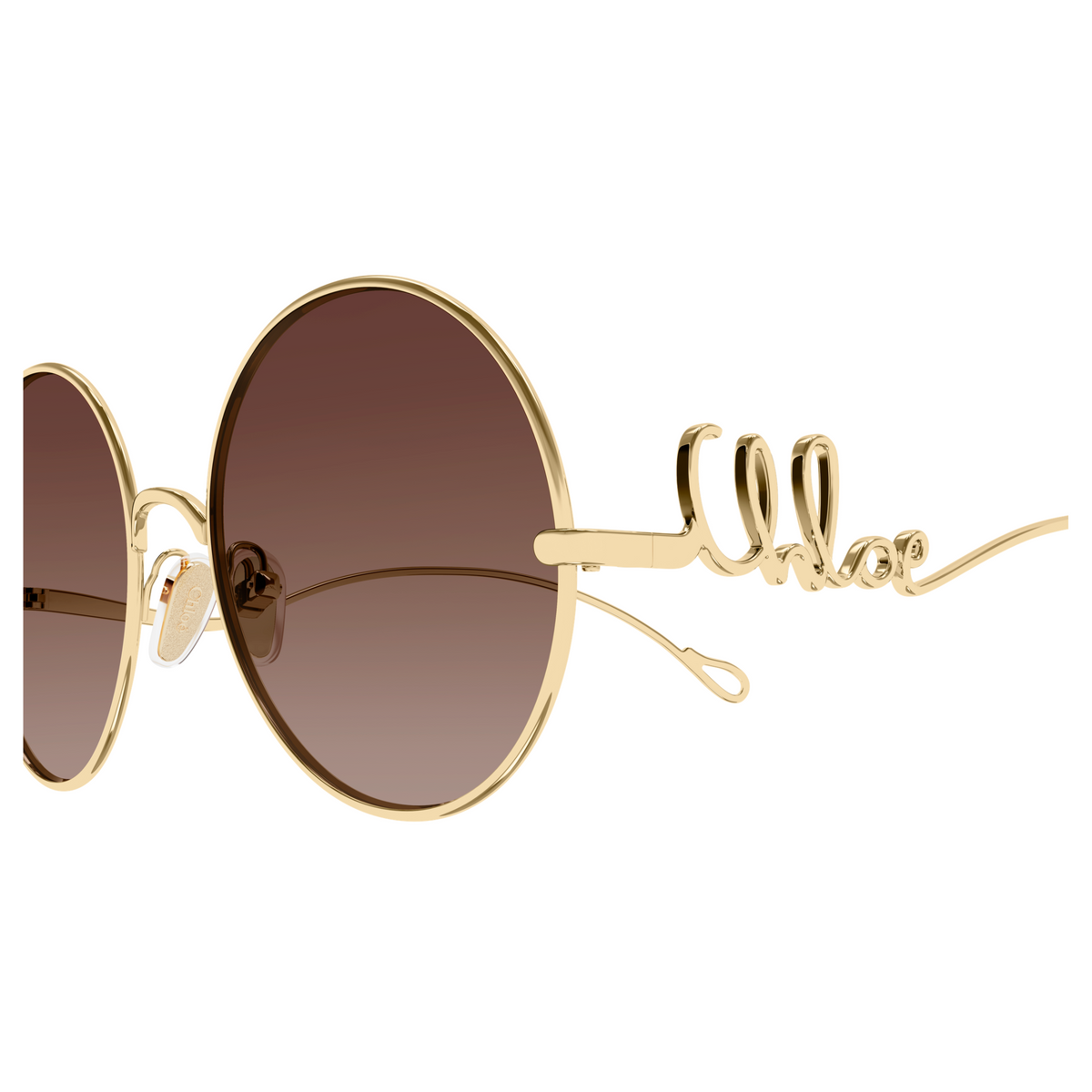 Chloé CH0372S Or Verres Bruns 001, détail des branches - Les Lunettes de Pauline