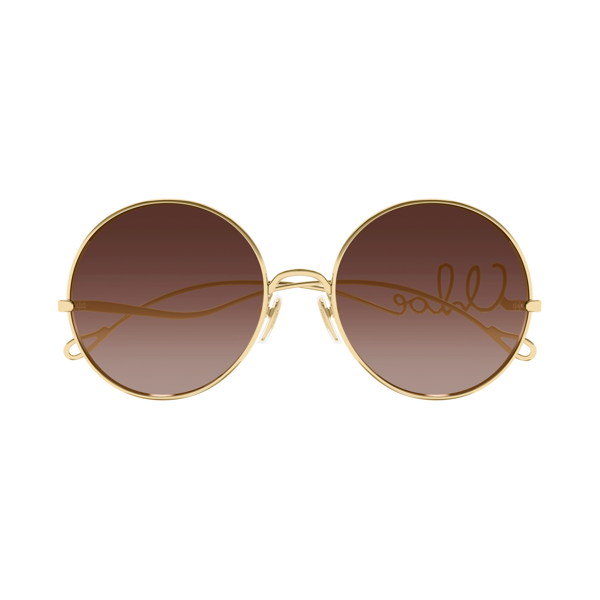 Chloé CH0372S Or Verres Bruns 001 de face - Les Lunettes de Pauline