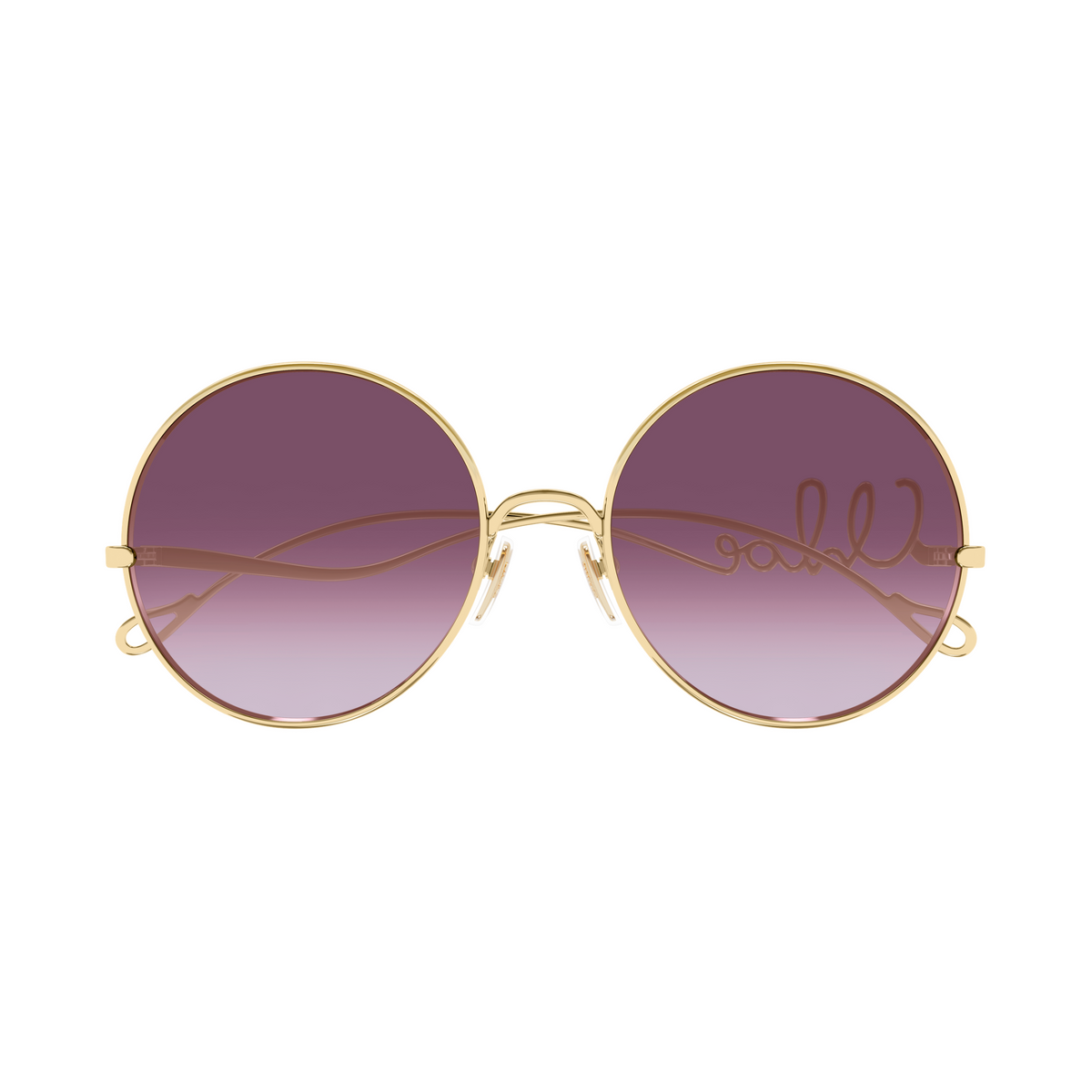 Chloé CH0372S Or Verres Violets 002 de face - Les Lunettes de Pauline