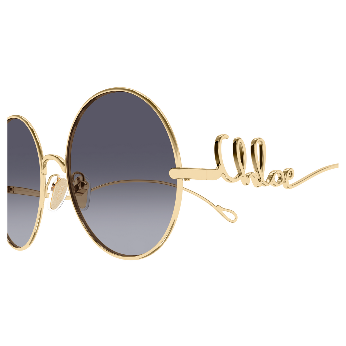 Chloé CH0372S Or Verres Gris 004, détail des branches - Les Lunettes de Pauline