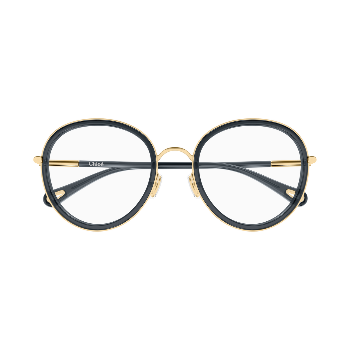 Chloé CH0374O Or et Gris 001 de face - Les Lunettes de Pauline