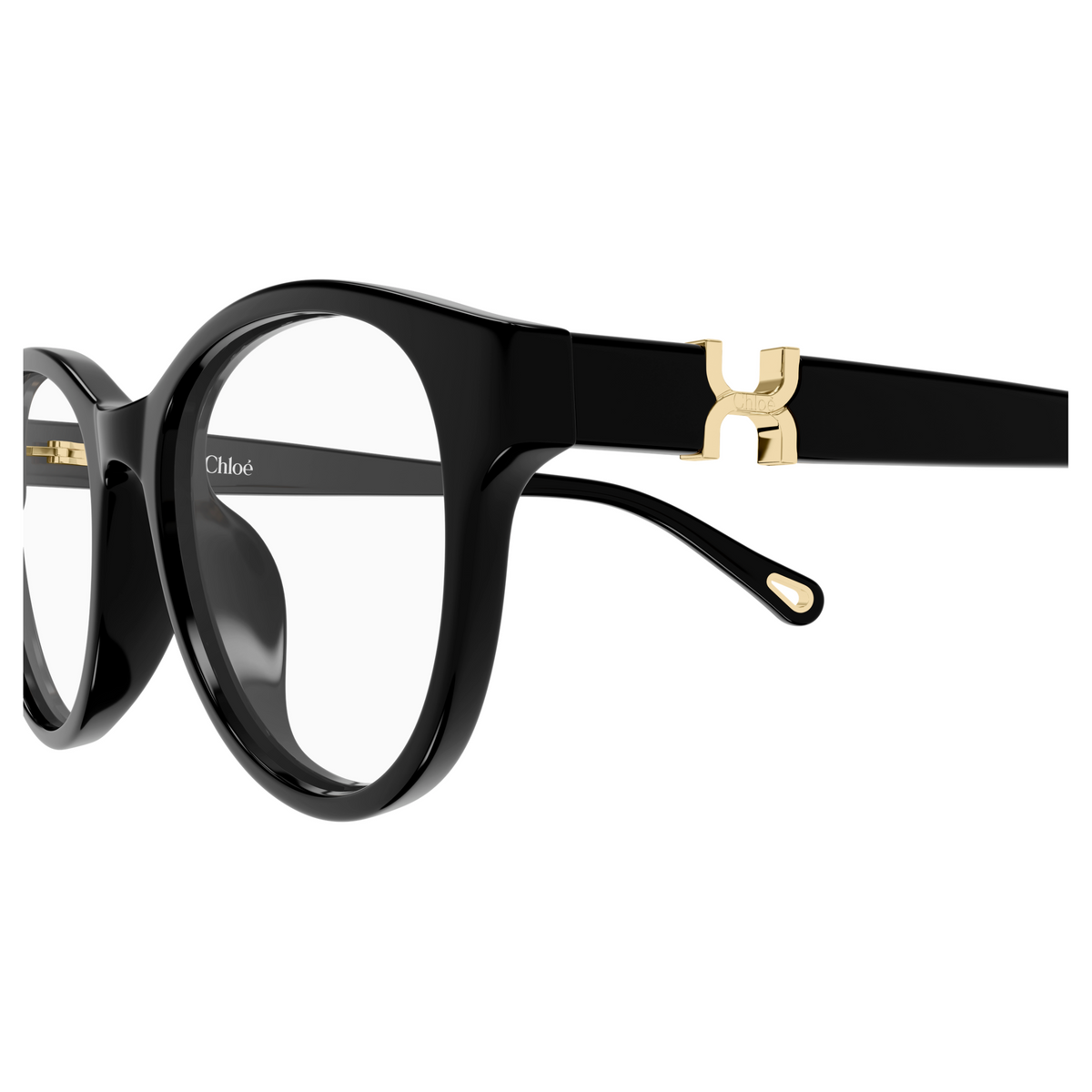 Chloé CH0376OA Noir 001, détail des branches - Les Lunettes de Pauline