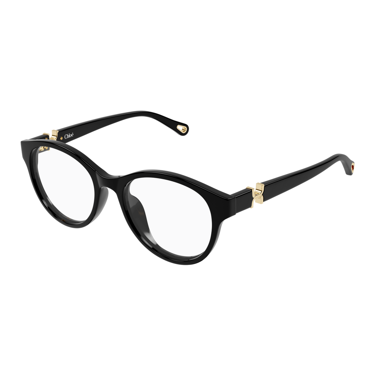 Chloé CH0376OA Noir 001 de trois-quarts - Les Lunettes de Pauline