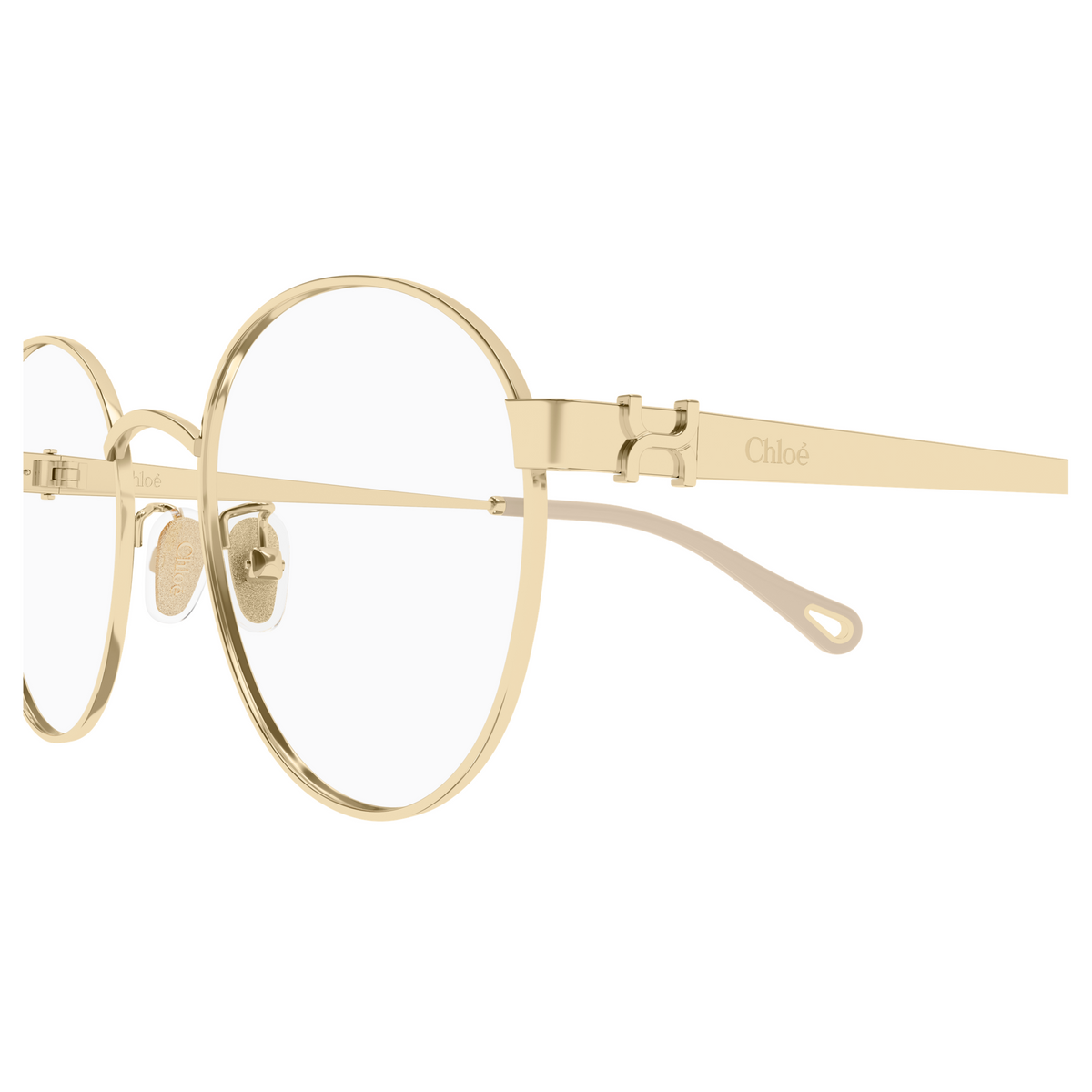 Chloé CH0377OA Or et Ivoire 001, détail des branches - Les Lunettes de Pauline
