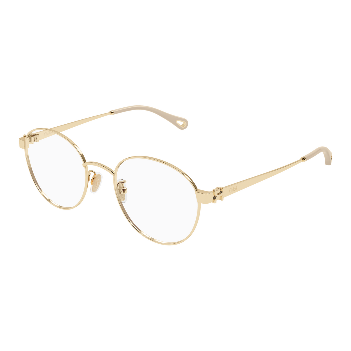 Chloé CH0377OA Or et Ivoire 001 de trois-quarts - Les Lunettes de Pauline