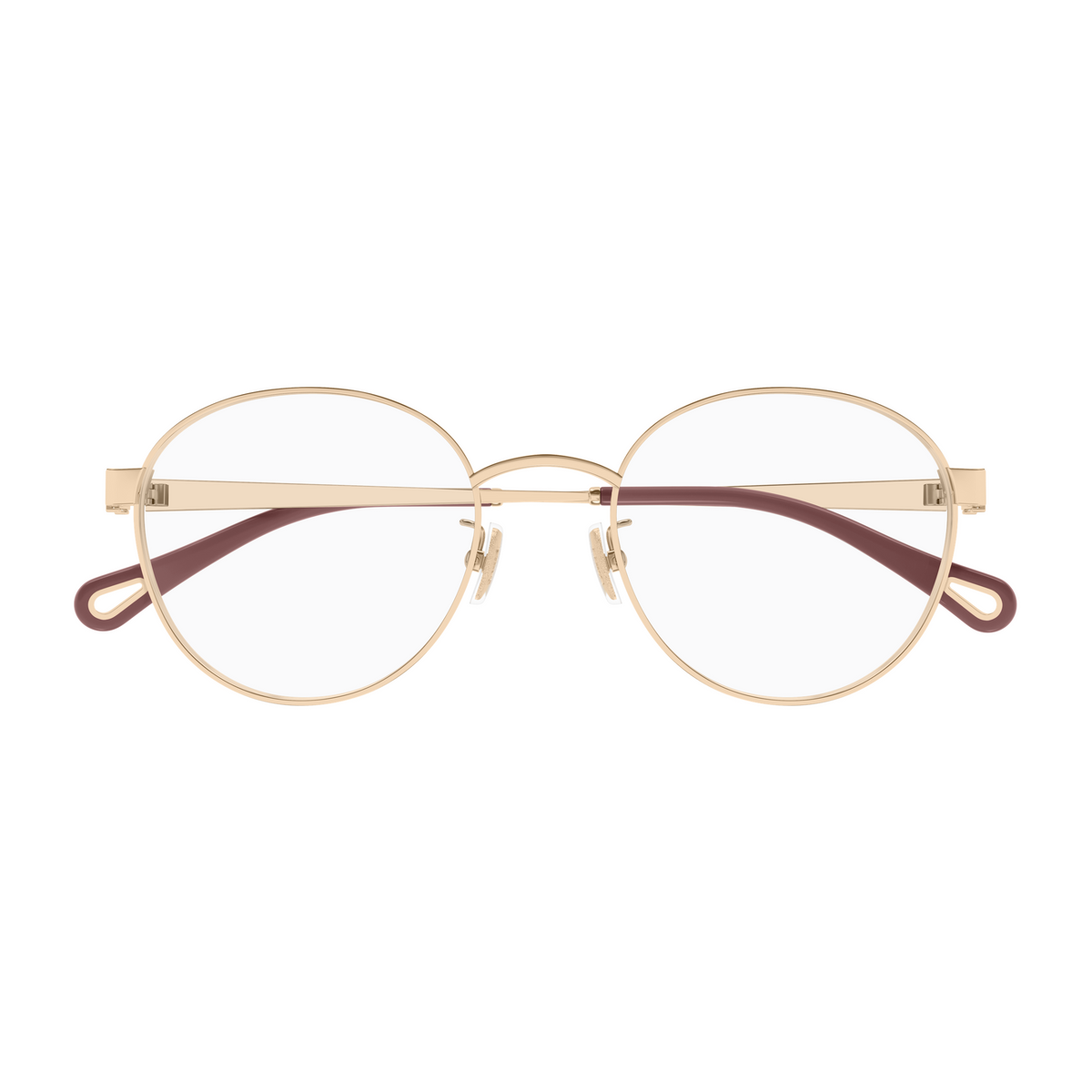 Chloé CH0377OA Or et Bordeaux 003 de face - Les Lunettes de Pauline