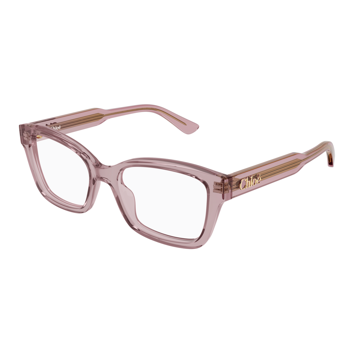Chloé CH0380O Rose 004 de trois-quarts - Les Lunettes de Pauline