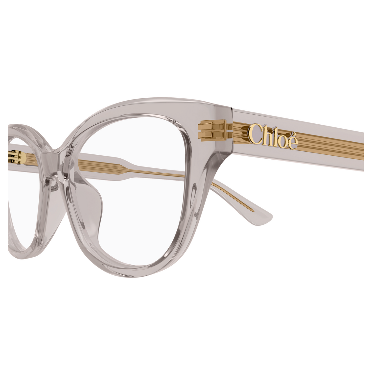 Chloé CH0381OL Gris Clair 003, détail des branches - Les Lunettes de Pauline