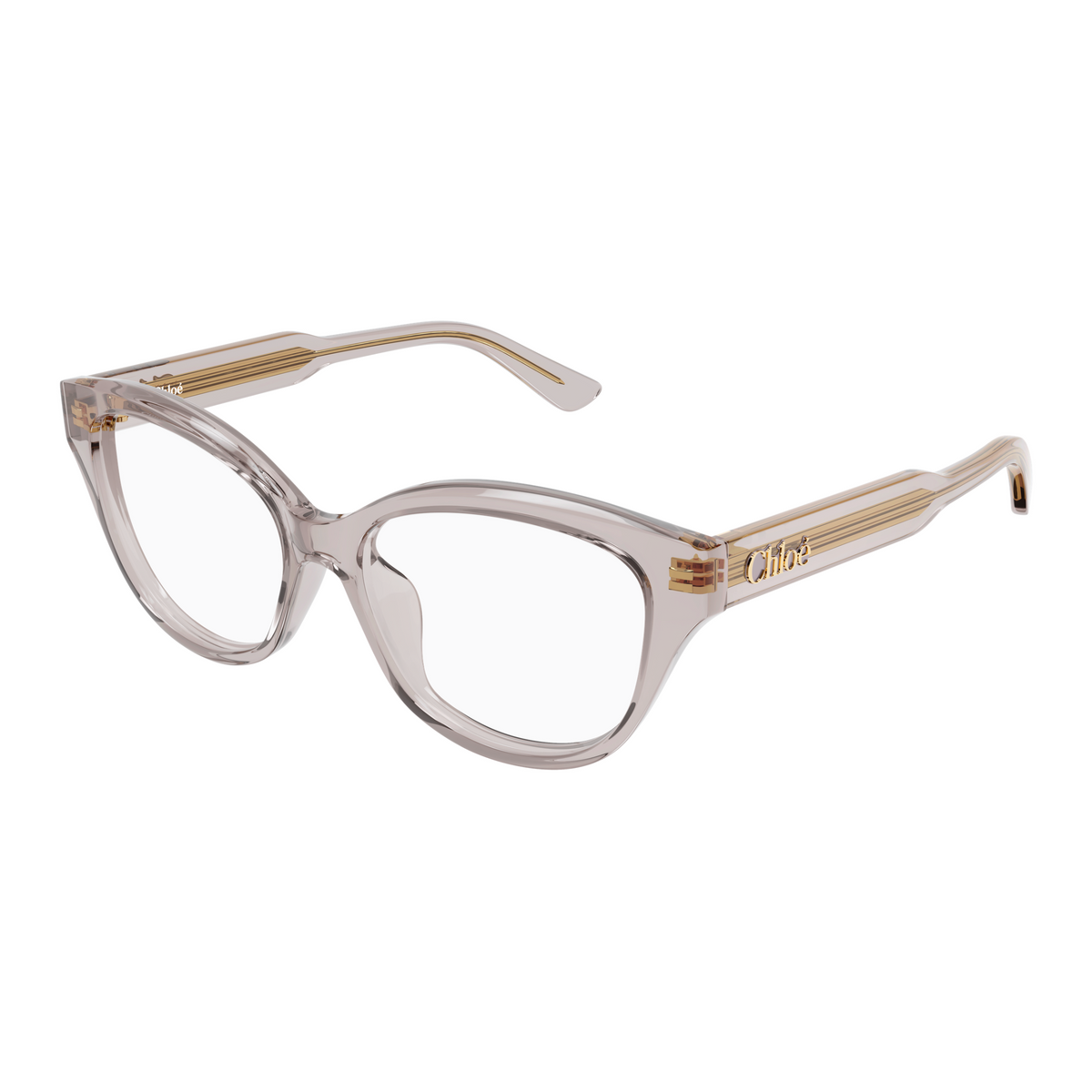 Chloé CH0381OL Gris Clair 003 de trois-quarts - Les Lunettes de Pauline