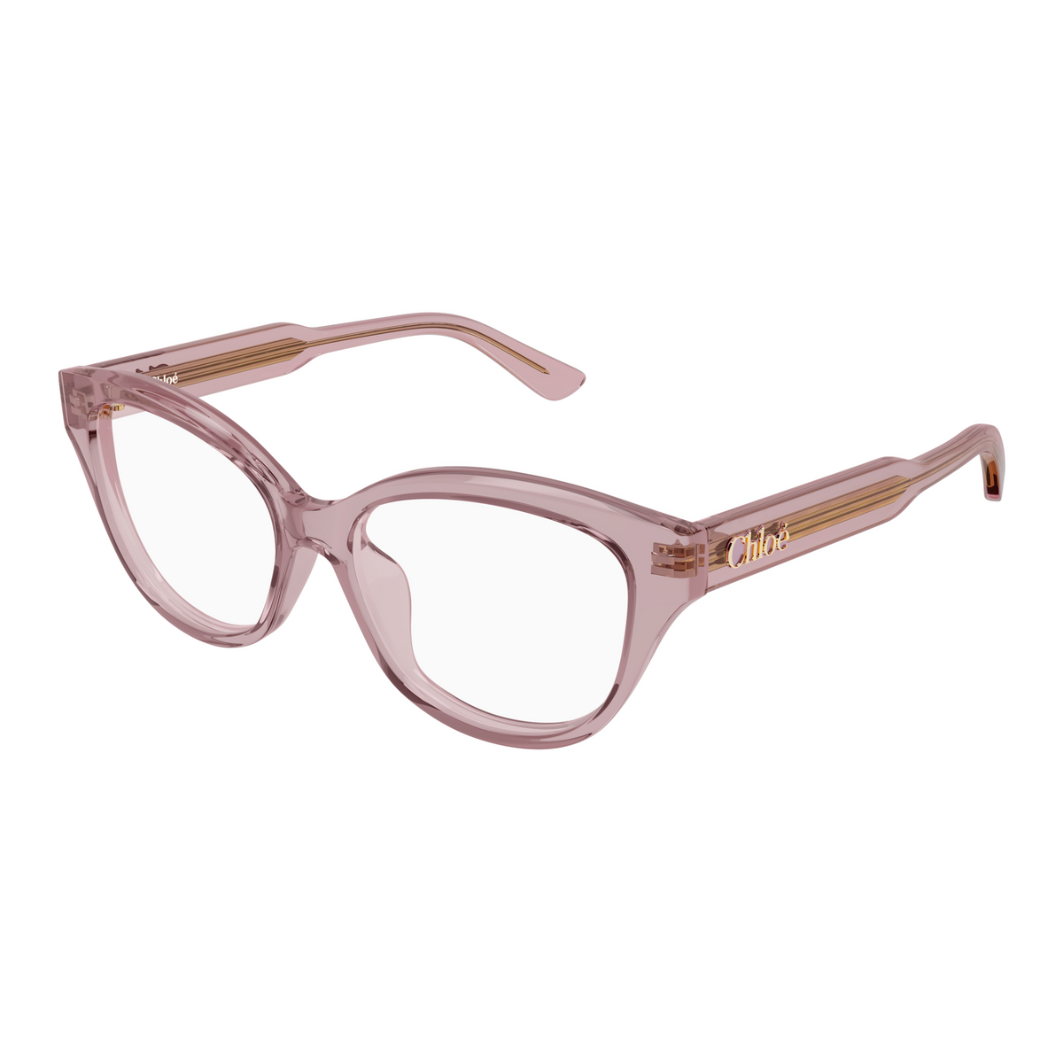 Chloé CH0381OL Rose 004 de trois-quarts - Les Lunettes de Pauline
