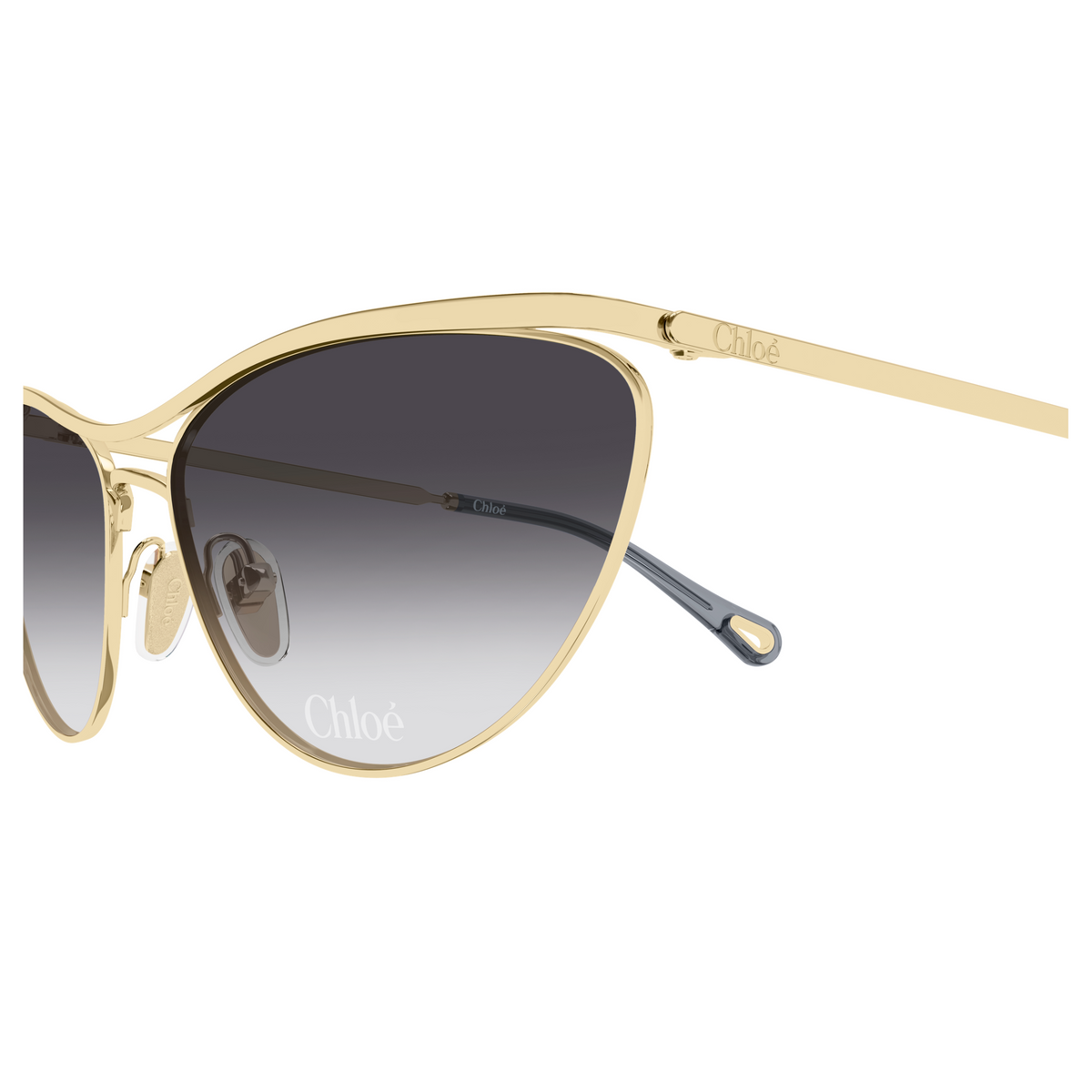 Chloé CH0386S Or Verres Gris 002, détail des branches - Les Lunettes de Pauline