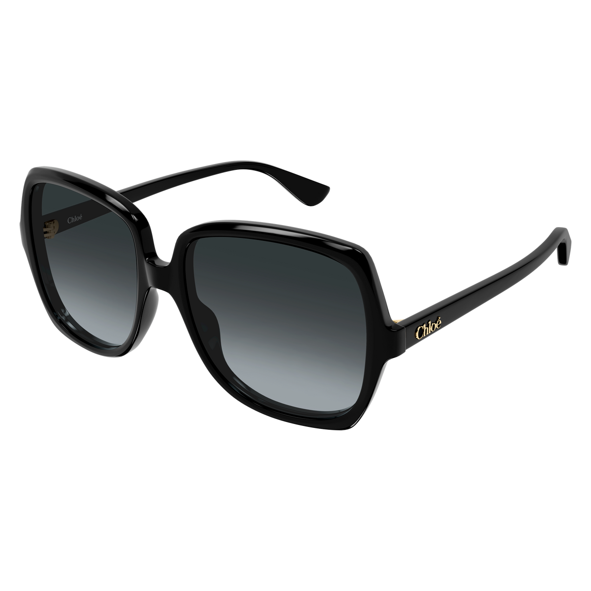 Chloé CH0388S Noir 001 de trois-quarts - Les Lunettes de Pauline