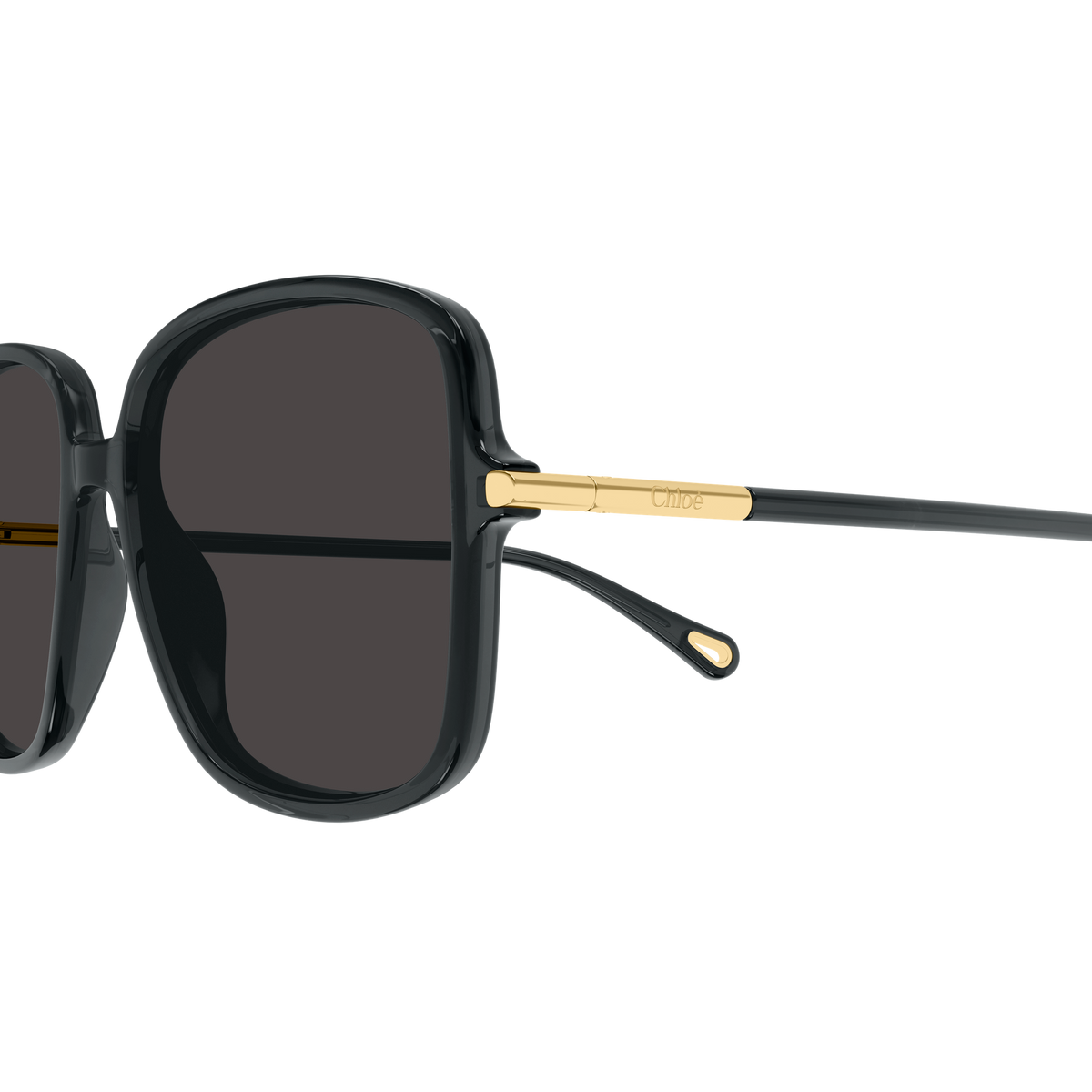 Chloé CH0396S Gris 001 en détail des branches - Les Lunettes de Pauline
