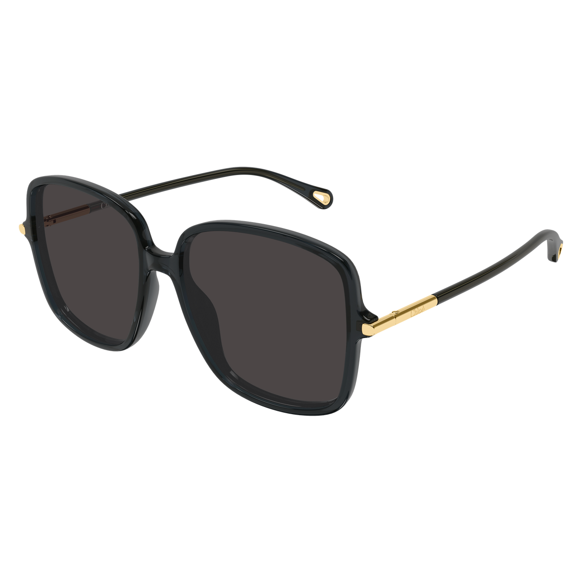 Chloé CH0396S Gris 001 de trois-quarts - Les Lunettes de Pauline