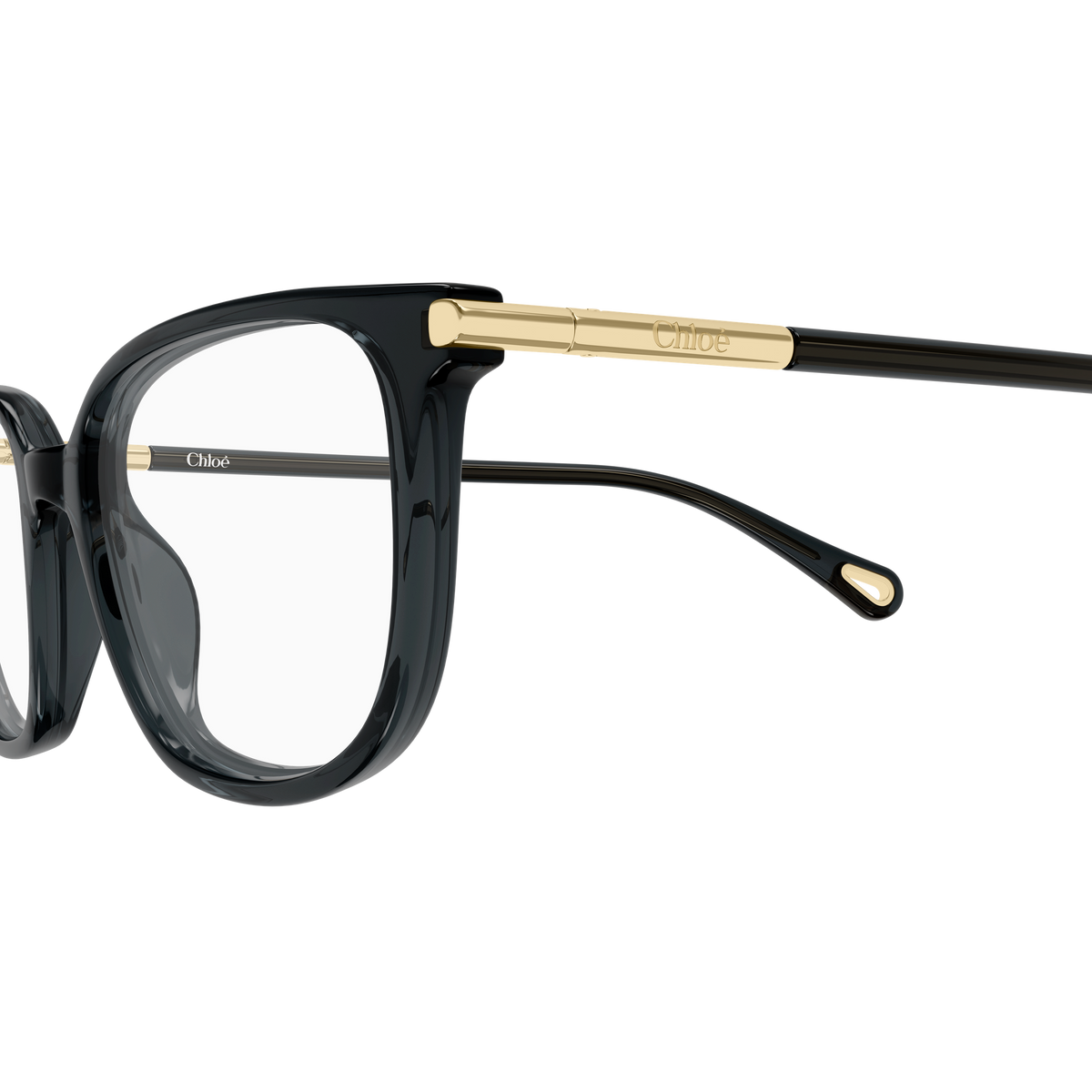 Chloé CH0400O Gris 001 en détail des branches - Les Lunettes de Pauline