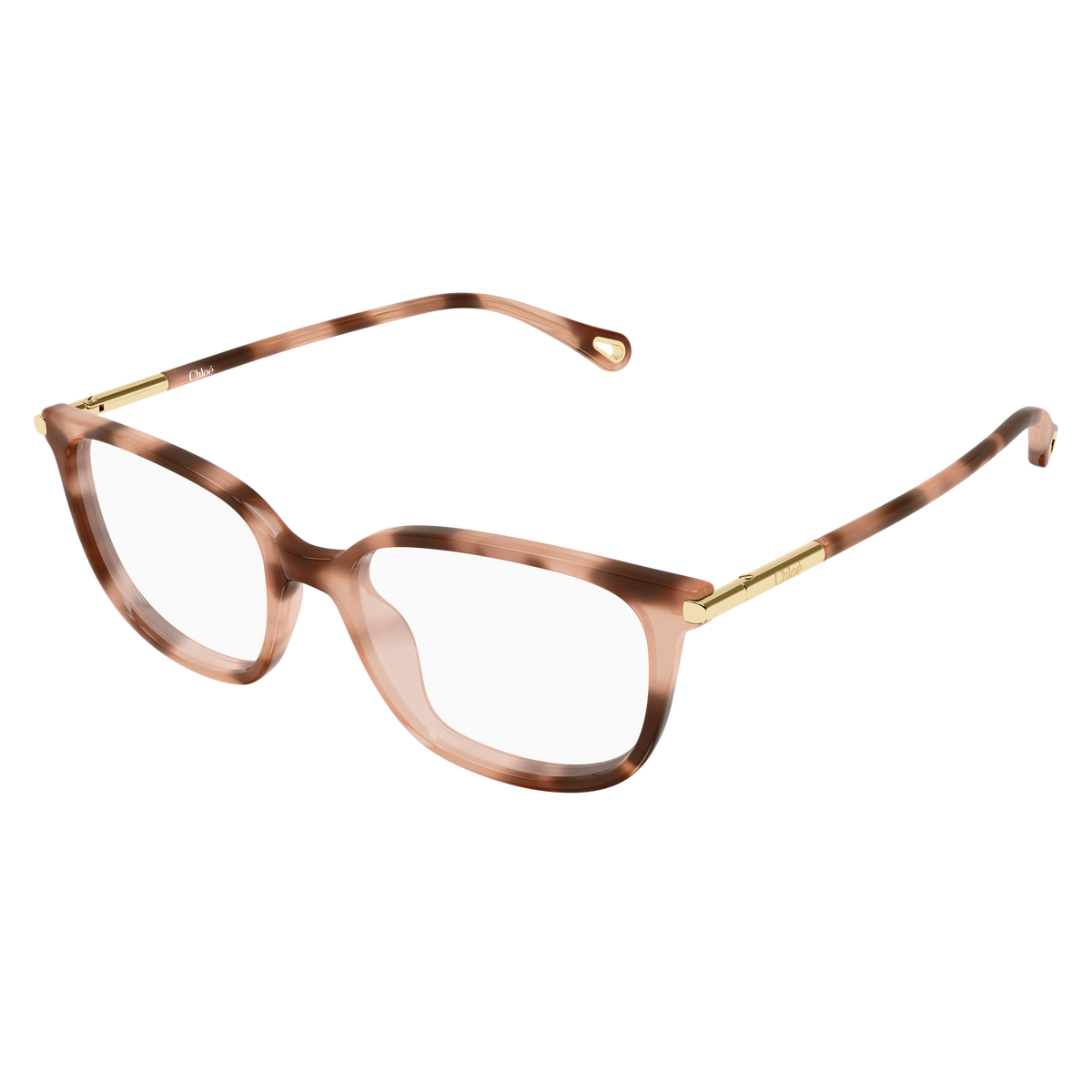 Chloé CH0400O Écaille Havane 003 de trois-quarts - Les Lunettes de Pauline