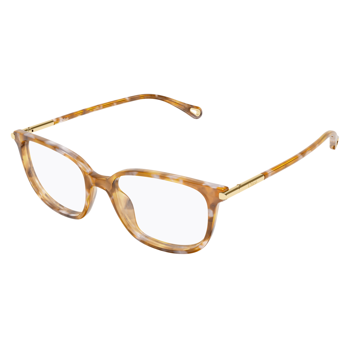 Chloé CH0400O Écaille Havane 004 de trois-quarts - Les Lunettes de Pauline