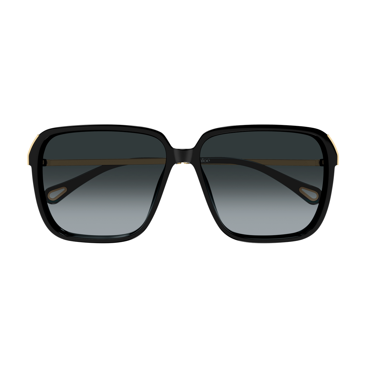 Chloé CH0405S Noir et Or 001 de face - Les Lunettes de Pauline