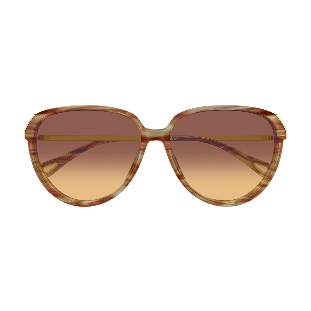 Chloé CH0406S Écaille Havane et Or 004 de face - Les Lunettes de Pauline