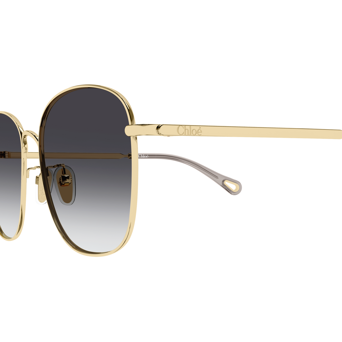 Chloé CH0407SK Or Verres Gris 001 en détail des branches - Les Lunettes de Pauline