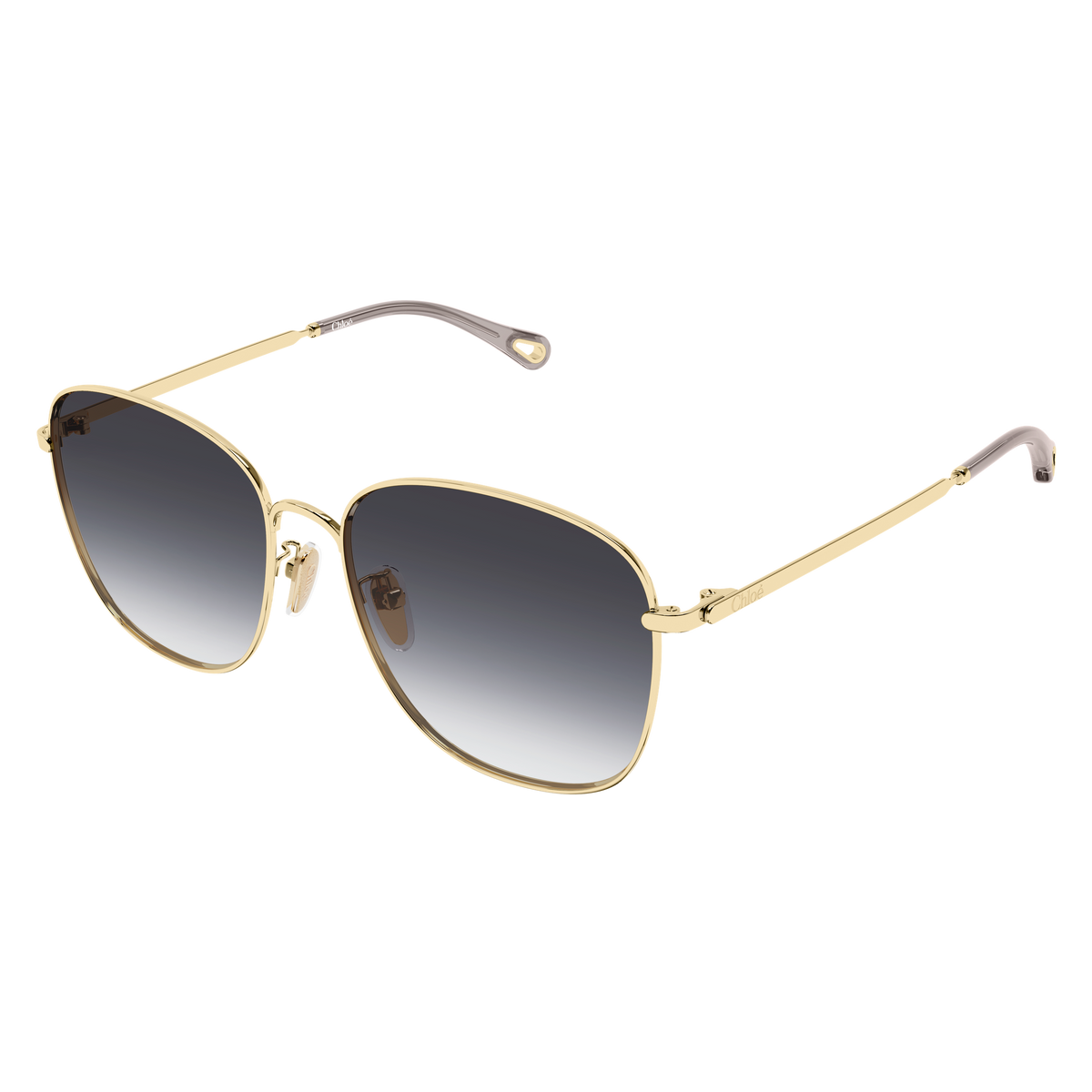 Chloé CH0407SK Or Verres Gris 001 de trois-quarts - Les Lunettes de Pauline