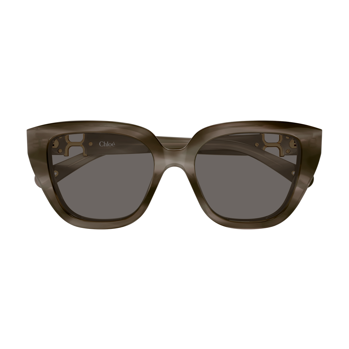 Chloé CH0410S Écaille Havane Verres Gris 002 de face - Les Lunettes de Pauline
