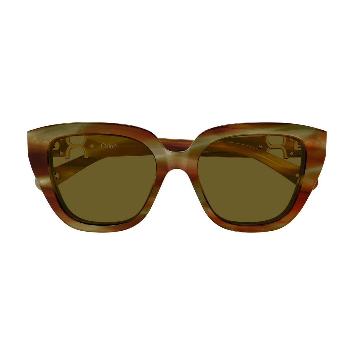 Chloé CH0410S Écaille Havane Verres Bruns 004 de face - Les Lunettes de Pauline