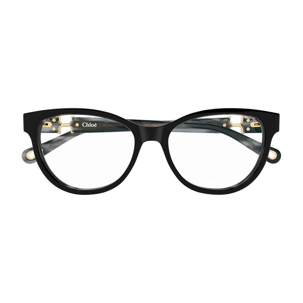 Chloé CH0411OL Noir et Écaille Havane 001 de face - Les Lunettes de Pauline