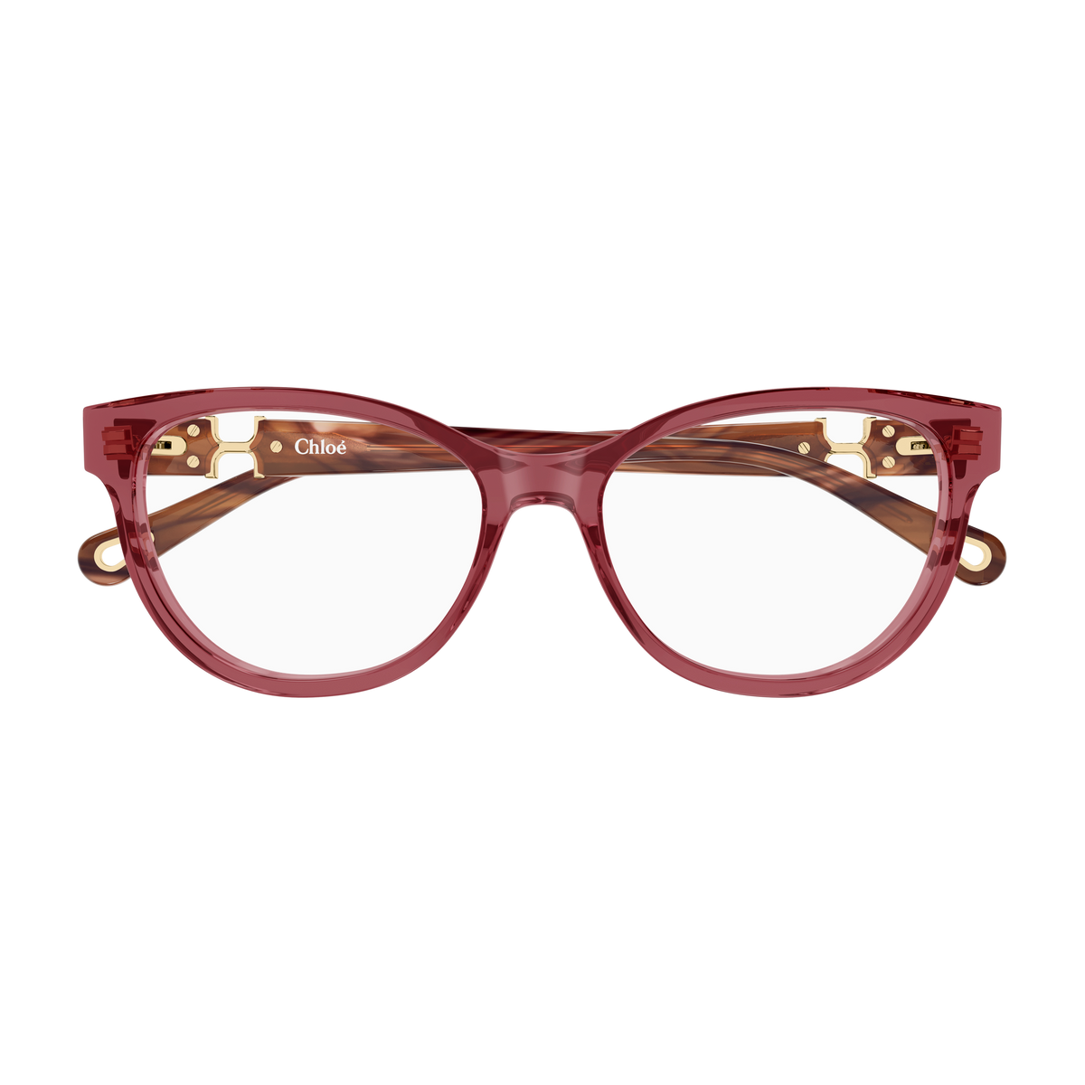 Chloé CH0411OL Bordeaux et Écaille Havane 003 de face - Les Lunettes de Pauline