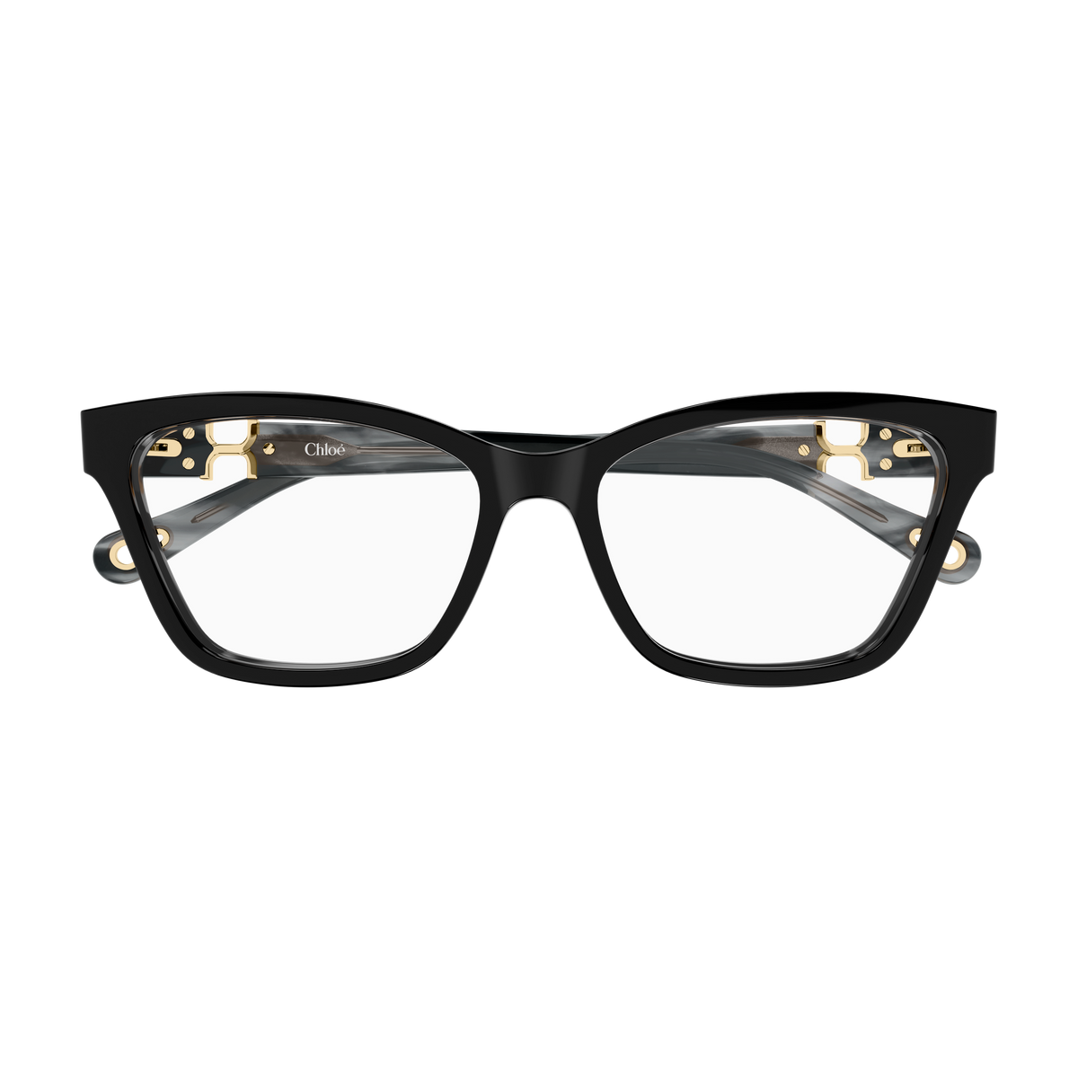 Chloé CH0412O Noir et Écaille Havane 001 de face - Les Lunettes de Pauline