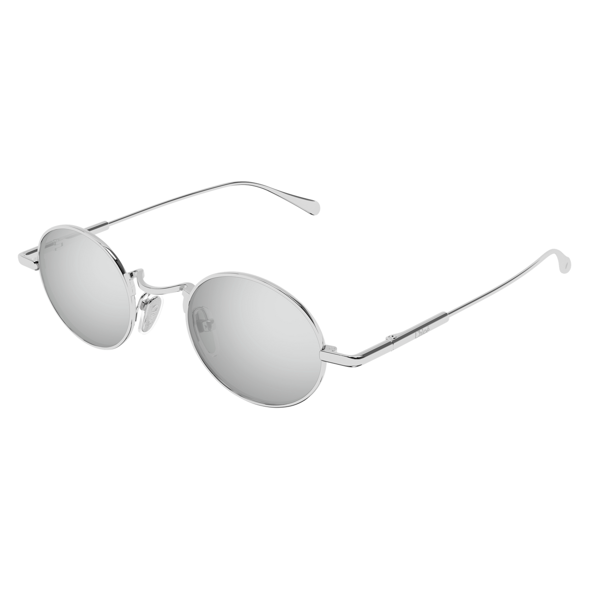 Chloé CH0414S Argent 002 de trois-quarts - Les Lunettes de Pauline