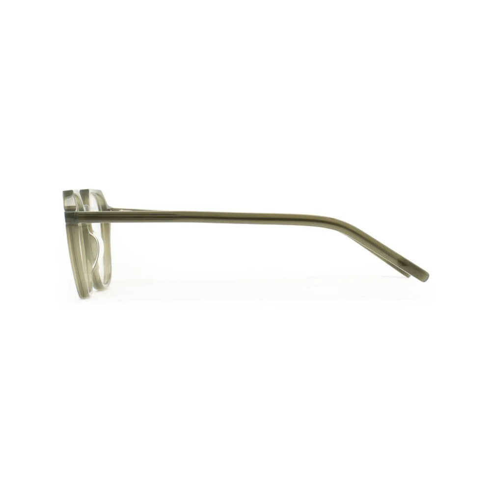 Kaleos Delacorte L Kaki Laiteux 04 vue de profil - Les Lunettes de Pauline