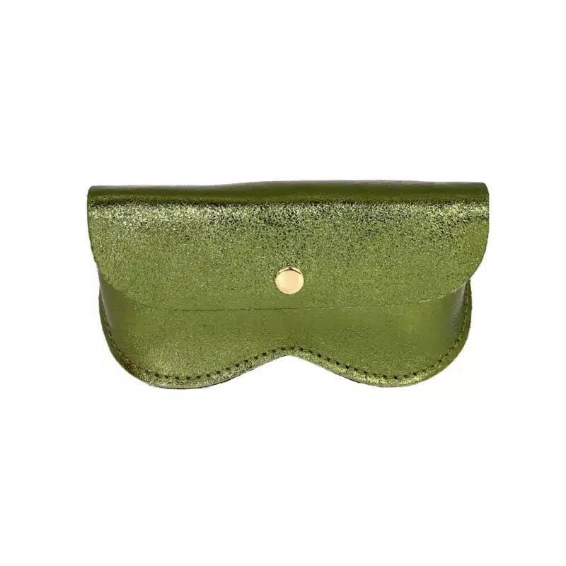 Étui à lunettes cuir Aviateur Kaki - Les Cléias - Les Lunettes de Pauline