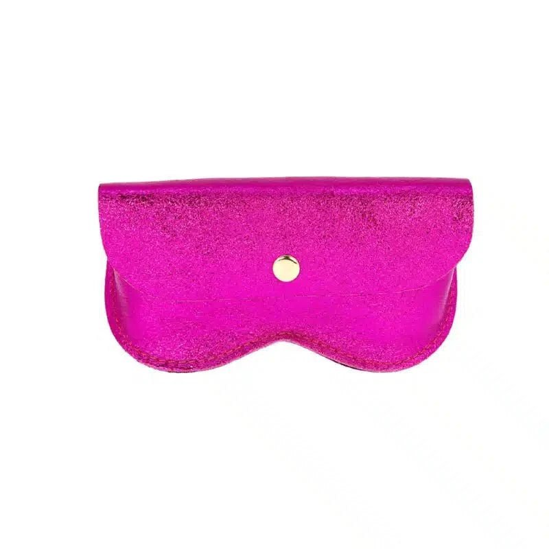 Étui à lunettes cuir Aviateur Fuchsia - Les Cléias - Les Lunettes de Pauline
