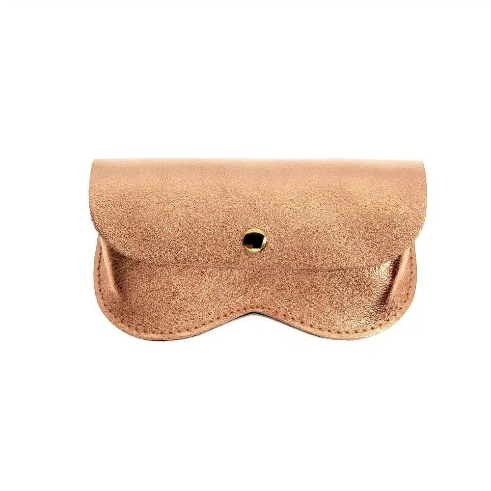 Étui à lunettes cuir Aviateur Rose Doré - Les Cléias - Les Lunettes de Pauline