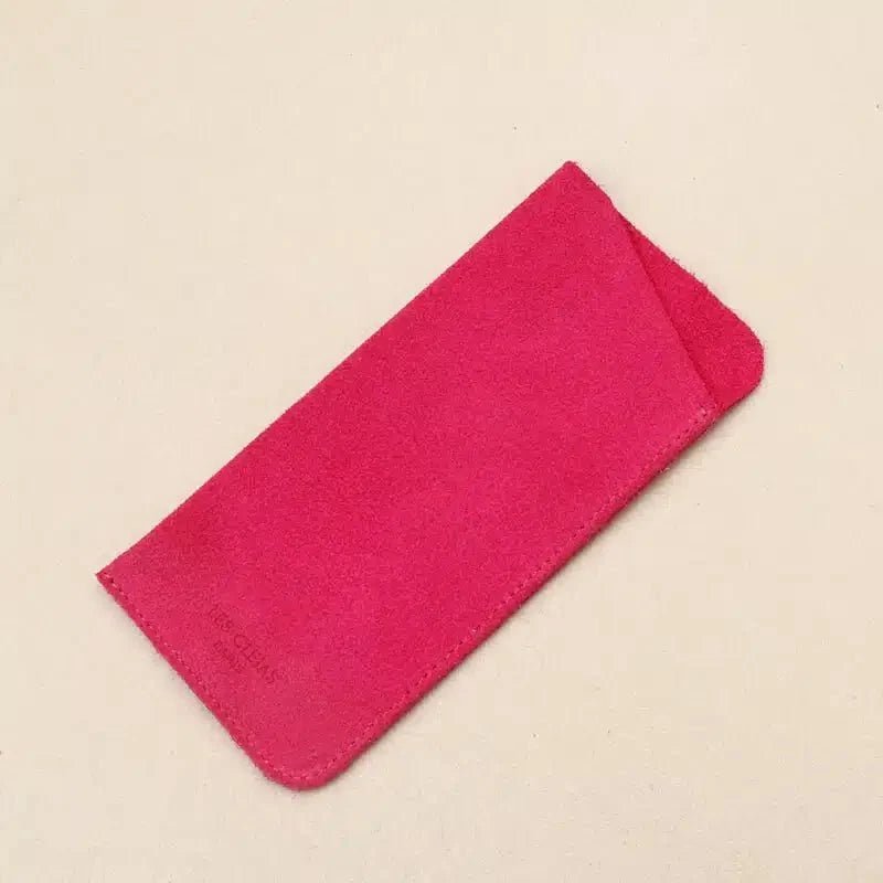 Étui à lunettes souple en cuir Fuchsia - Les Cléias - Les Lunettes de Pauline