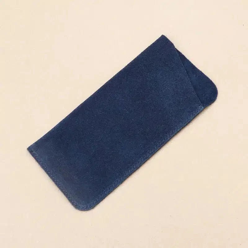Étui à lunettes souple en cuir Bleu jean - Les Cléias - Les Lunettes de Pauline