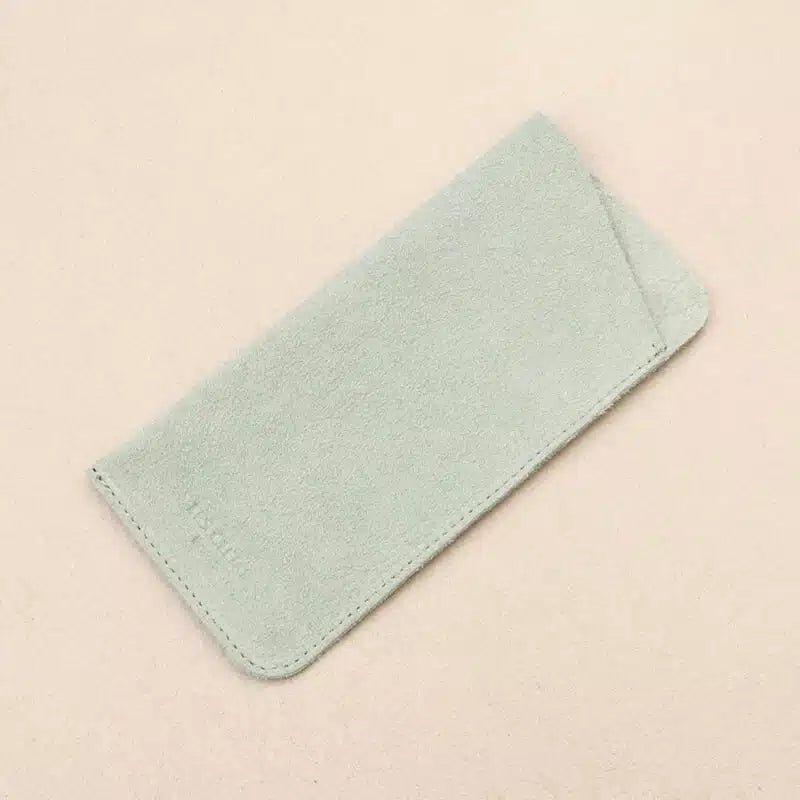 Etui à lunettes Souple en Cuir Menthe - Les Lunettes de Pauline