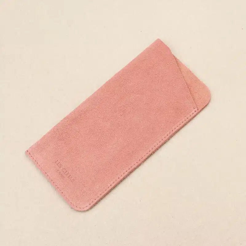 Etui à lunettes Souple en Cuir Vieux rose - Les Lunettes de Pauline