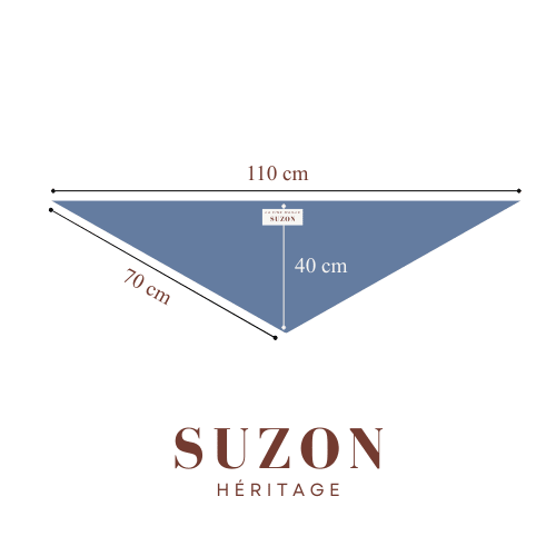 Foulard triangle SUZON Bleu ciel - Les Lunettes de Pauline